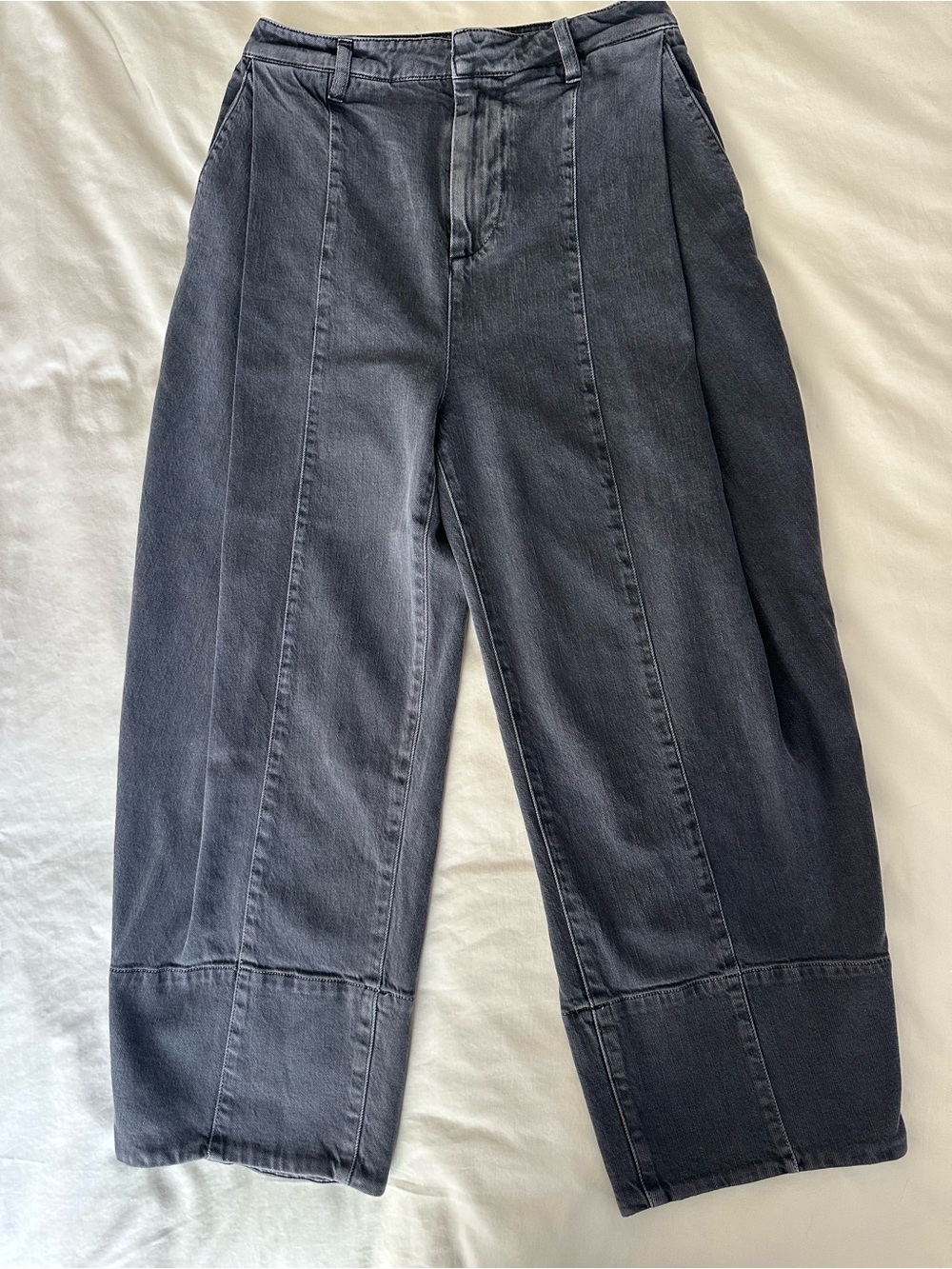 Anthropologie pilcro Black Wide-Leg Jeans with Front Seams